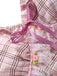 Pink 1950s Plaid Rosette Bow Ruffle Sleeve Dress