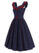 [Pre-Sale] Dark Blue 1980s Patchwork Vintage Dress 4