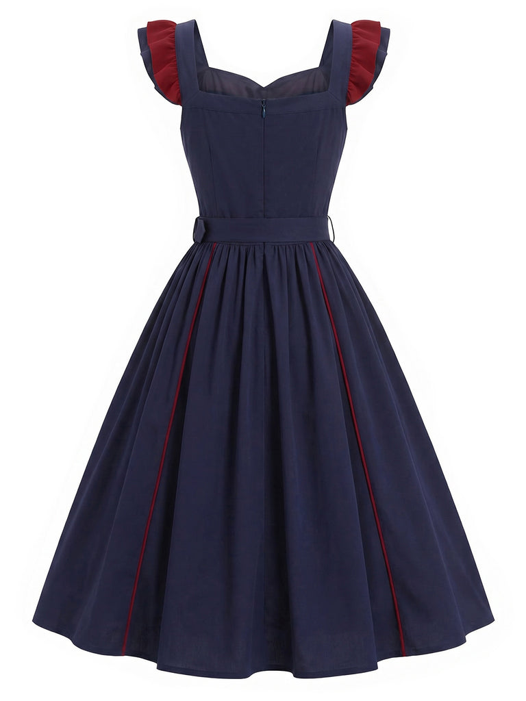 [Pre-Sale] Dark Blue 1980s Patchwork Vintage Dress 5