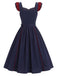 [Pre-Sale] Dark Blue 1980s Patchwork Vintage Dress 5