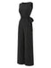[Pre-Sale] Black 1930s Knit Pinstripe Asymmetric Top & Wide Leg Pants