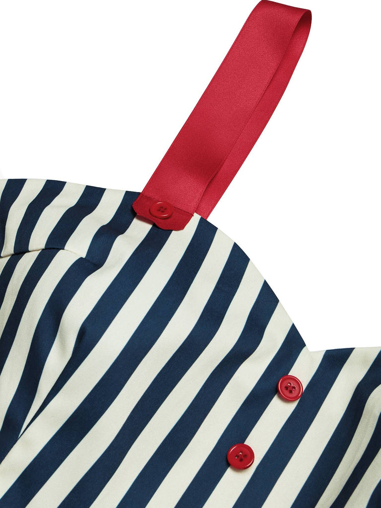 [Pre-Sale] 1950s Striped Vintage Classic Romper 6