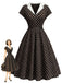 [Pre-Sale] Brown 1930s Polka Dot Dress
