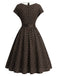 [Pre-Sale] Brown 1930s Polka Dot Dress 5