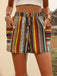 Elegant 1960s Vintage Floral Striped Shorts 6