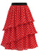 [Pre-Sale] Flame Scarlet 1940s Polka Dot Ruffle Skirt 2