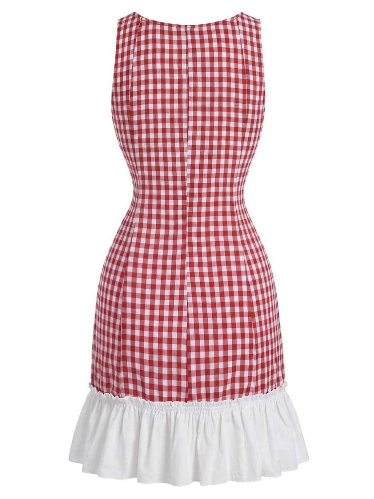 [Pre-Sale] Red Blue White 1950s Patchwork Jumpsuit 5