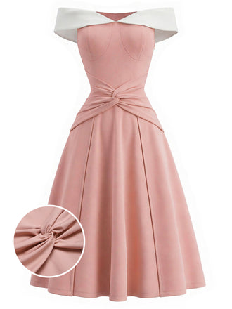 [Pre-Sale] Peach Pink 1950s Vintage Classic Dress