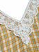 [Pre-Sale] Orange Color 1940s Plaid Vintage Classic Dress 6