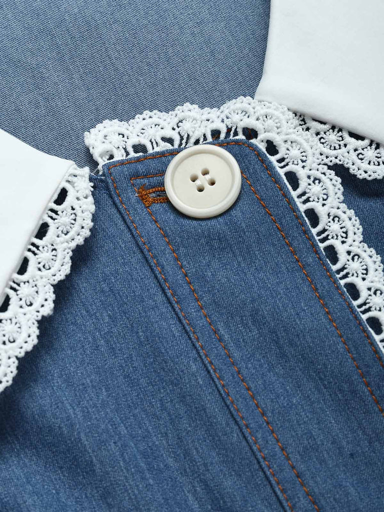 [Pre-Sale] Deep Blue 1960s Denim Vintage Classic Dress 7