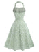 [Pre-Sale] Gray Green 1940s Floral Vintage Dress 5