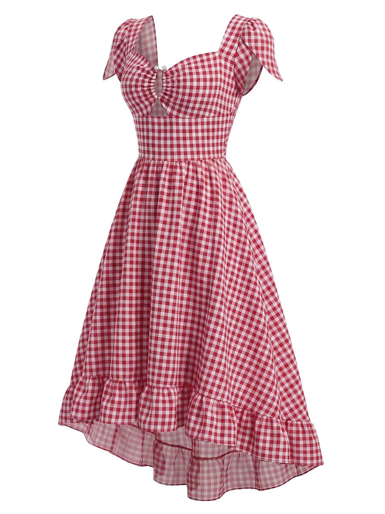 [Pre-Sale] Rw 1940s Plaid Ruffle Vintage Dress 3