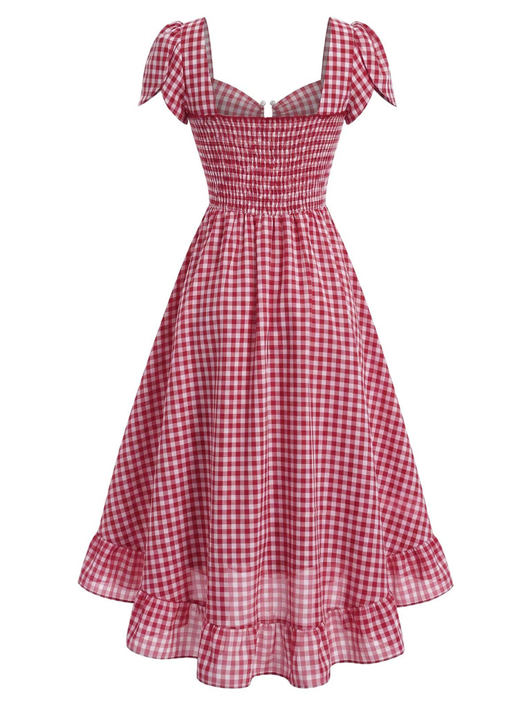 [Pre-Sale] Rw 1940s Plaid Ruffle Vintage Dress 4