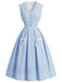 [Pre-Sale] Deep Blue 1950s Vintage Classic Dress 2