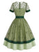 [Pre-Sale] Gray Green 1940s Lace Vintage Classic Dress 4