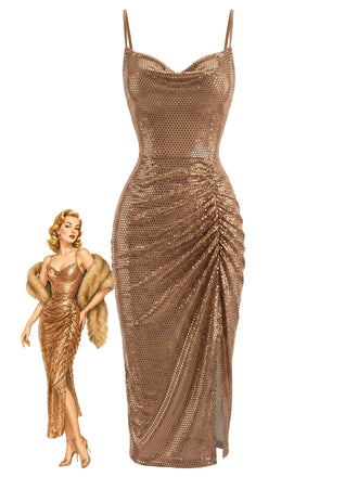 [Pre-Sale] Rose Gold 1930s Vintage Classic Dress