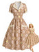 [Pre-Sale] Light Brown 1940s Vintage Classic Dress