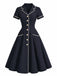 [Pre-Sale] Deep Blue 1950s Vintage Classic Dress 2