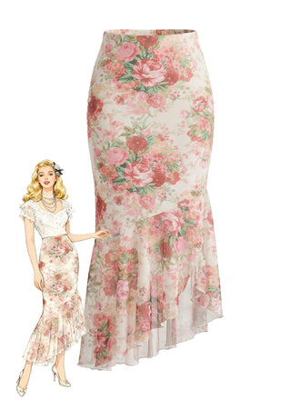 Pat 1970s Vintage Retro Skirt