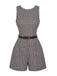 1950s Houndstooth Belted Sleeveless Romper
