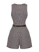 1950s Houndstooth Belted Sleeveless Romper