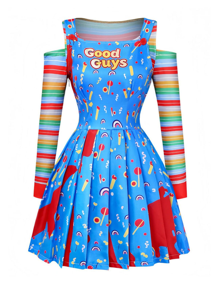 Blue 1960s Floral Two Piece Set 2