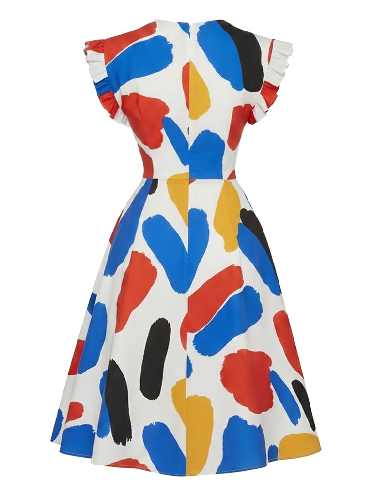 [Pre-Sale] Multicolor 1960s Vintage Retro Dress 3