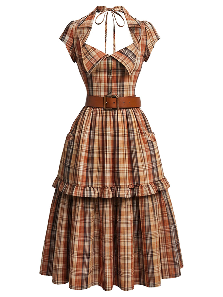 [Pre-Sale] Orange 1950s Vintage Retro Dress 3