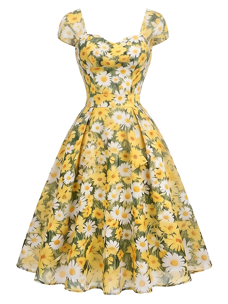 [Pre-Sale] Light Yellow 1950s Vintage Retro Dress 2