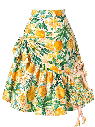 [Pre-Sale] Midium Yellow 1950s Ruffle Skirt