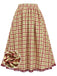 [Pre-Sale] Champagne 1940s Plaid Lace Vintage Dress 2