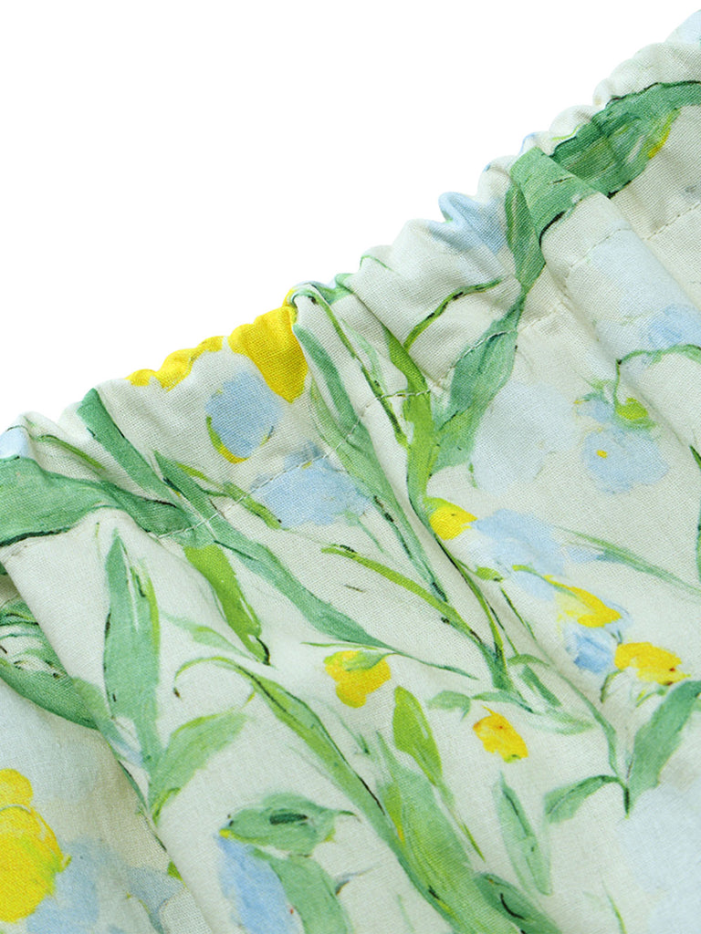 [Pre-Sale] Chartreuse 1950s Satin Dress 8