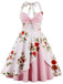 [Pre-Sale] [Plus Size] 1950s Halter Floral Swing Dress