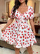 Red 1950s Vintage Retro Dress 6