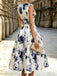 Beige 1950s Floral Vintage Classic Dress 4