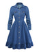 Blue 1950s Denim Dress 2