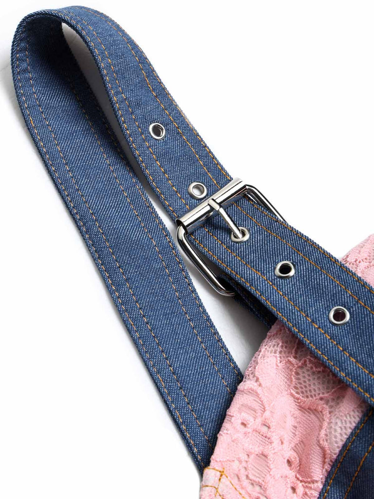[Pre-Sale] Blue 1950s Lace Denim Top 7