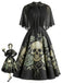 [Pre-Sale] Black 1950s Floral Belted Dress
