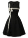 黑白拼色 1960s Dress 2