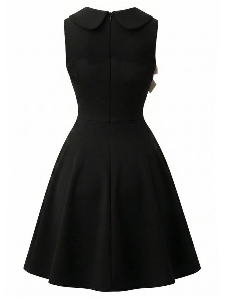 黑白拼色 1960s Dress 3
