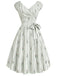 [Pre-Sale] Chartreuse 1940s Striped Vintage Classic Dress 2