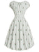 [Pre-Sale] Chartreuse 1940s Striped Vintage Classic Dress 3