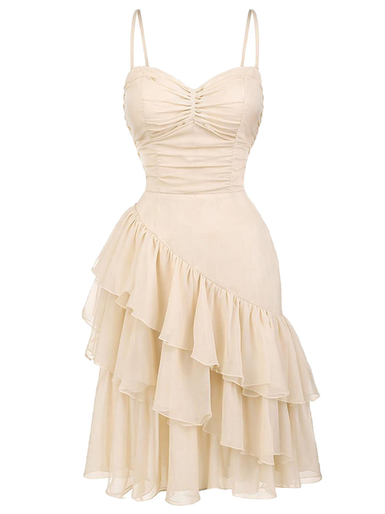 Beige 1930s Halter Dress 2