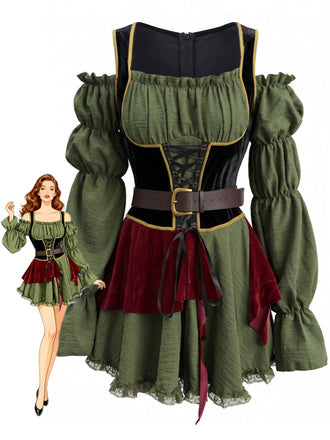 Green 1960s Vintage Dress