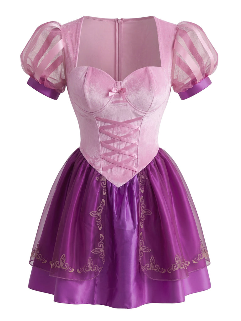 Purple 1950s Vintage Classic Dress 2
