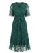 Plus Size Lace Bell Sleeve Midi Dress 2