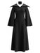Black 1930s V Neck Dress 3