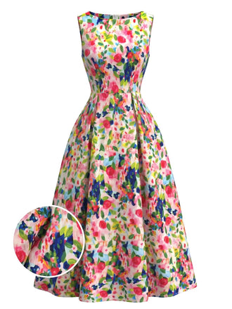 1940s Floral Vintage Classic Dress