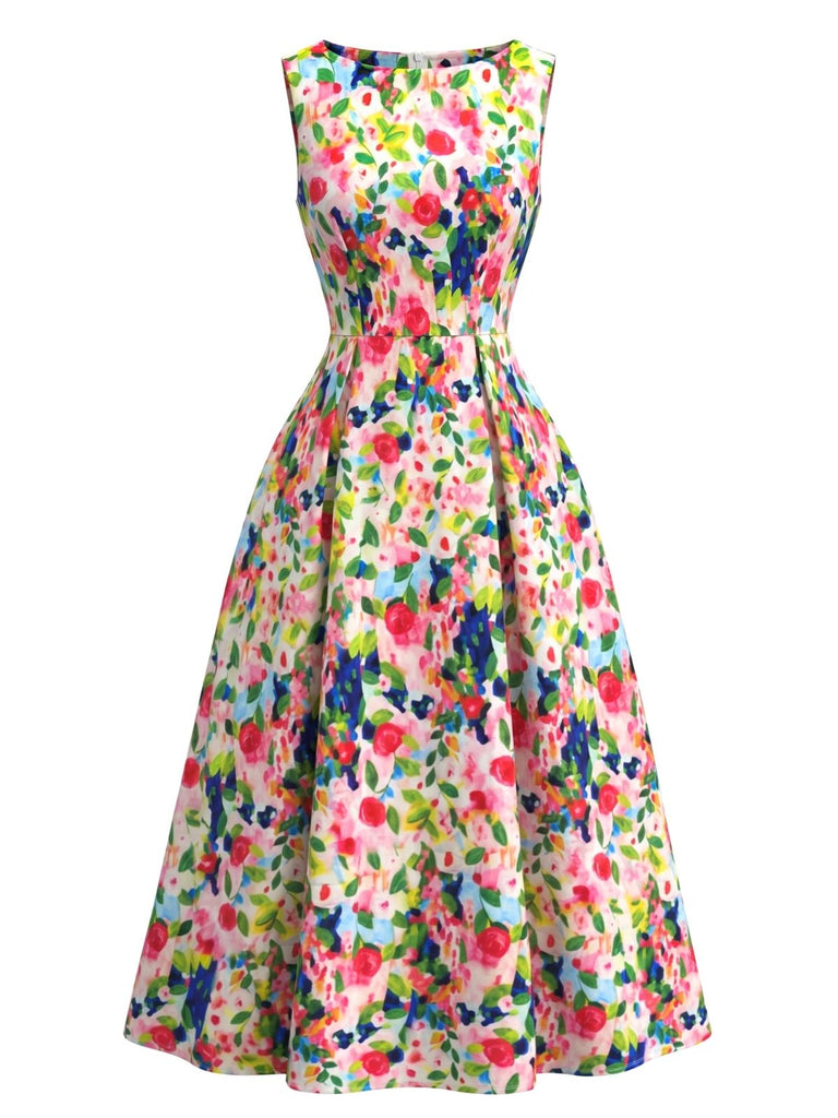 1940s Floral Vintage Classic Dress 2