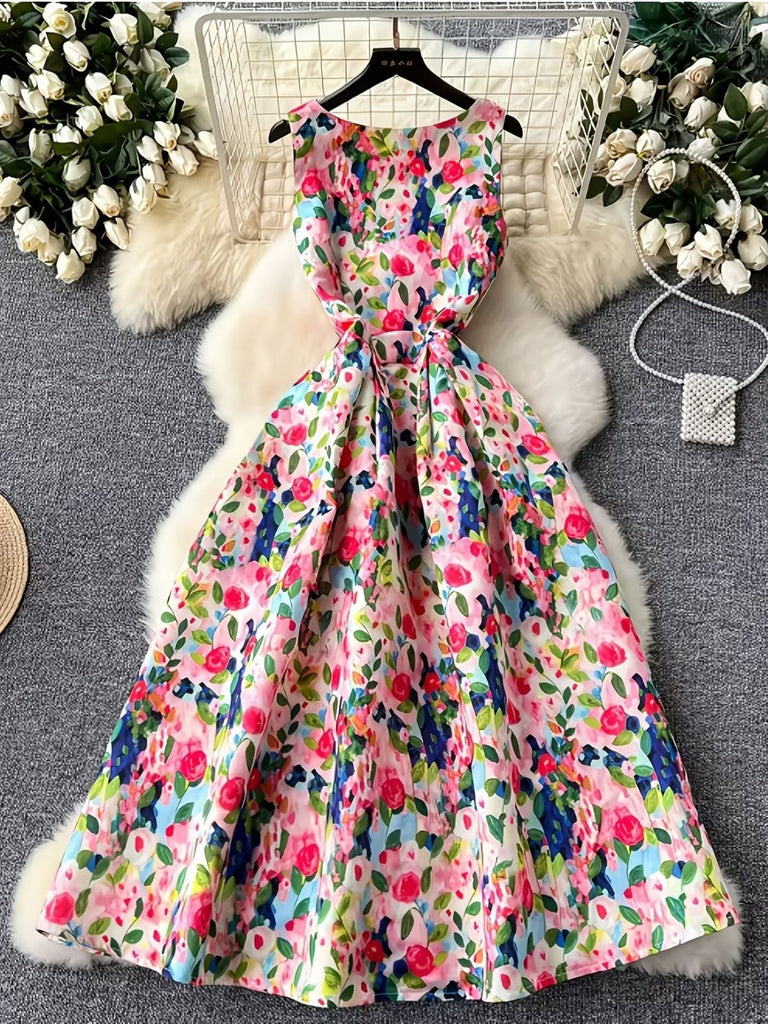 1940s Floral Vintage Classic Dress 4